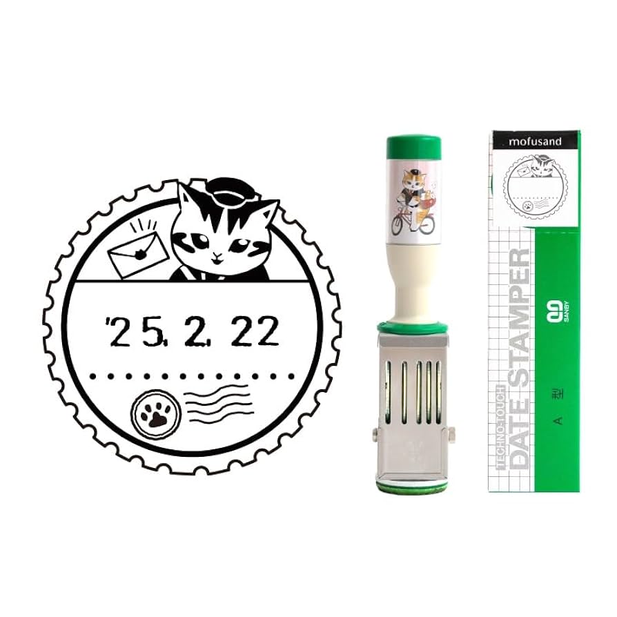 Amazon.co.jp: フタバ mofusand 日付印 Mサイズ 配達にゃん M